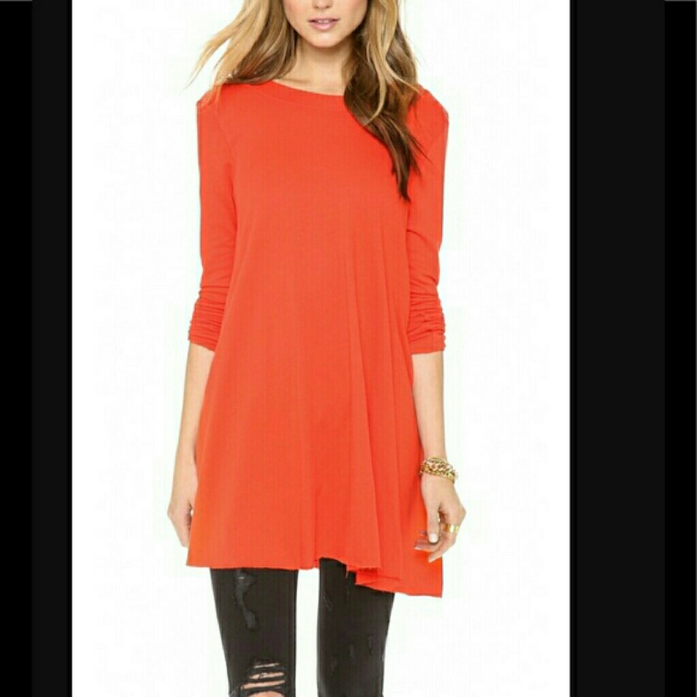 Free People Beach + Orange Poppy + Oversized Tunic